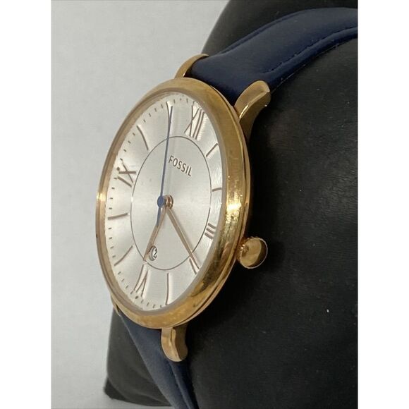 Fossil Jacqueline ES4140 Women's Blue Leather Analog Dial Quartz Watch OP842 - Picture 4 of 12